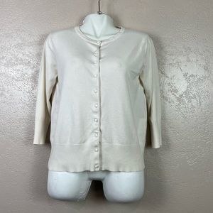 5 for $30 Audrey & grace women 3/4 sleeve beige bottoms down sweater cardigan XL